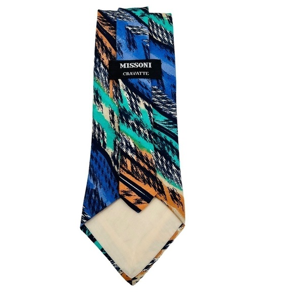 MISSONI CRAVATTE ! Men’s Art Deco Abstract Necktie - Picture 4 of 8